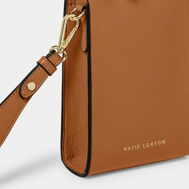 Katie Loxton Lana Slim Crossbody Bag Cognac/Charcoal