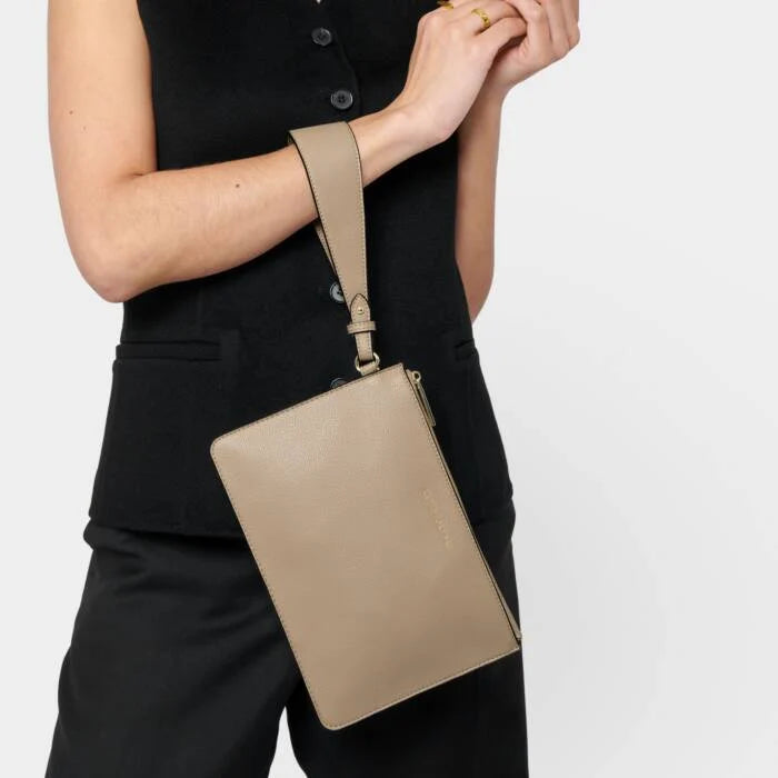 Katie Loxton Marni Wristlet Pouch Taupe