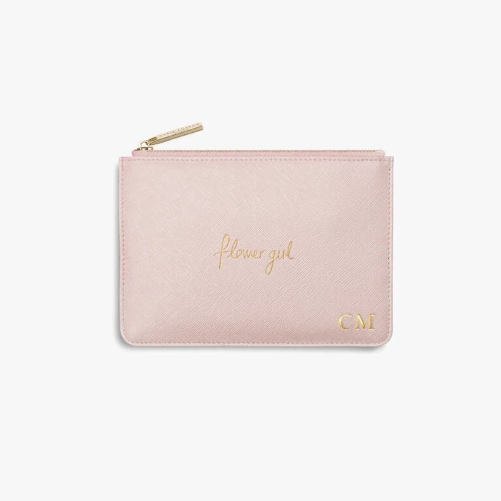 Katie Loxton Mini Perfect Pouch Flower Girl Metallic Pink