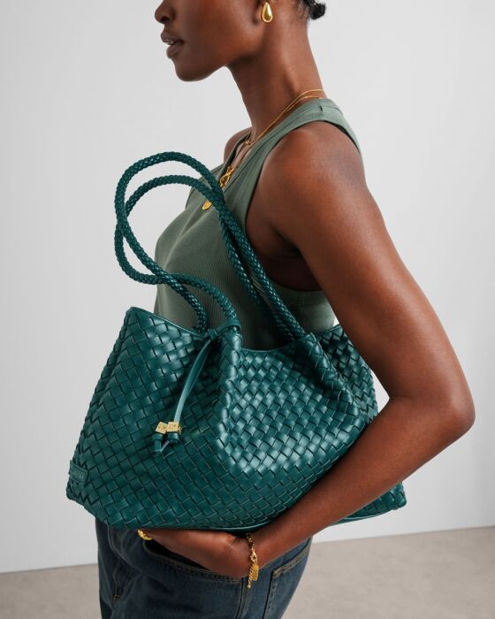 Katie Loxton Nova Small Shoulder Tote Palm Green