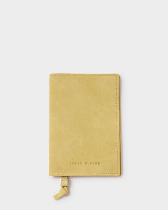 Katie Loxton Passport Cover Beach Please Butter Yellow