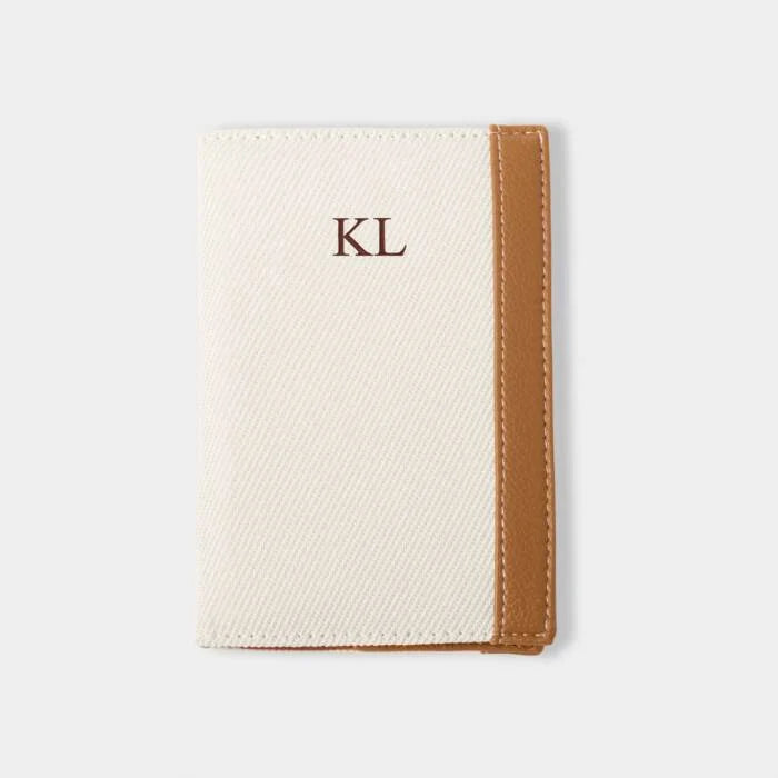 Katie Loxton Passport Cover Canvas Cognac