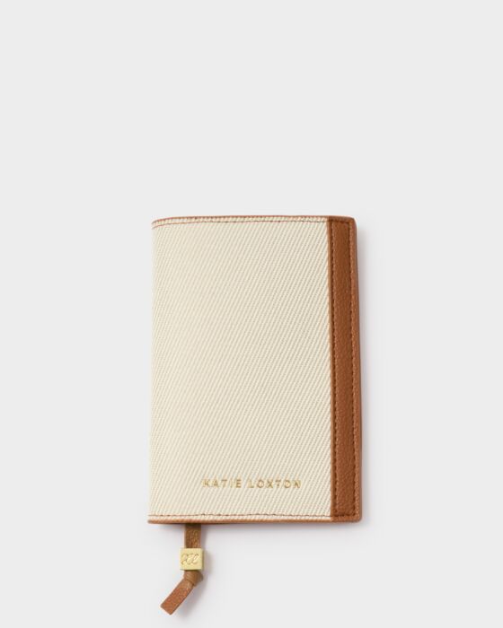 Katie Loxton Passport Cover Canvas/Cognac