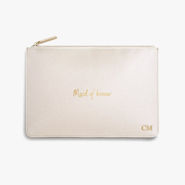 Katie Loxton Perfect Pouch Bridal Maid Of Honour Pearlesent White