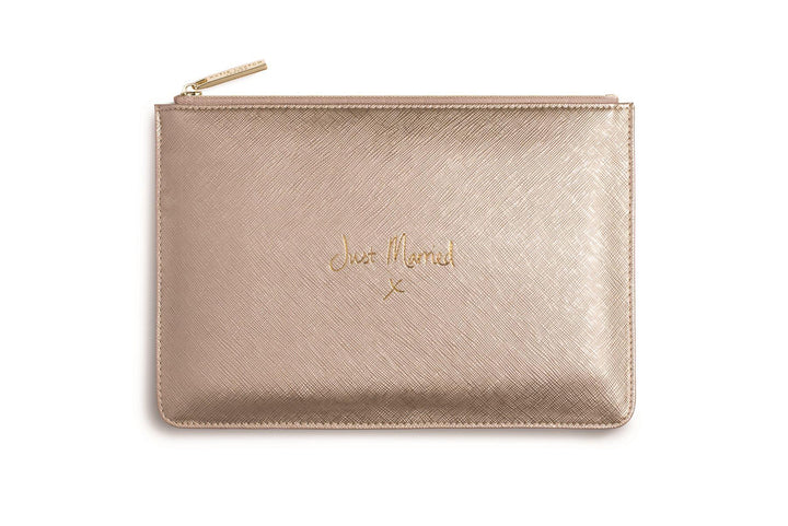 Katie Loxton Perfect Pouch Just Married Metallic Gold