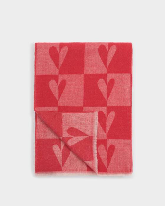 Katie Loxton Printed Blanket Scarf Heart