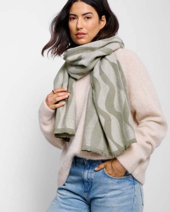 Katie Loxton Printed Blanket Scarf Wave