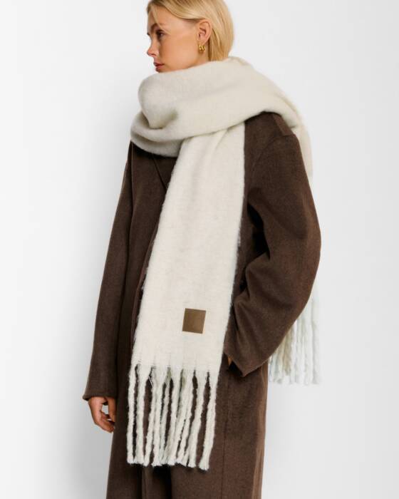 Katie Loxton Recycled Tassel Scarf Off White