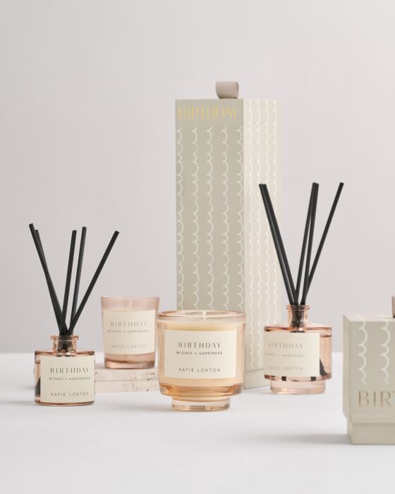 Katie Loxton SS26 Sentiment Reed Diffuser Birthday Peach Rose And Sweet Mandarin