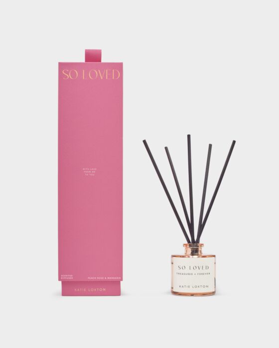 Katie Loxton Sentiment Reed Diffuser So Loved Peach Rose And Sweet Mandarin