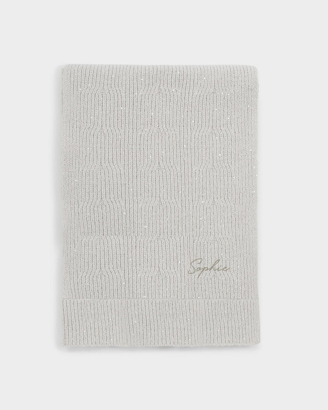 Katie Loxton Sequin Scarf Pale Grey