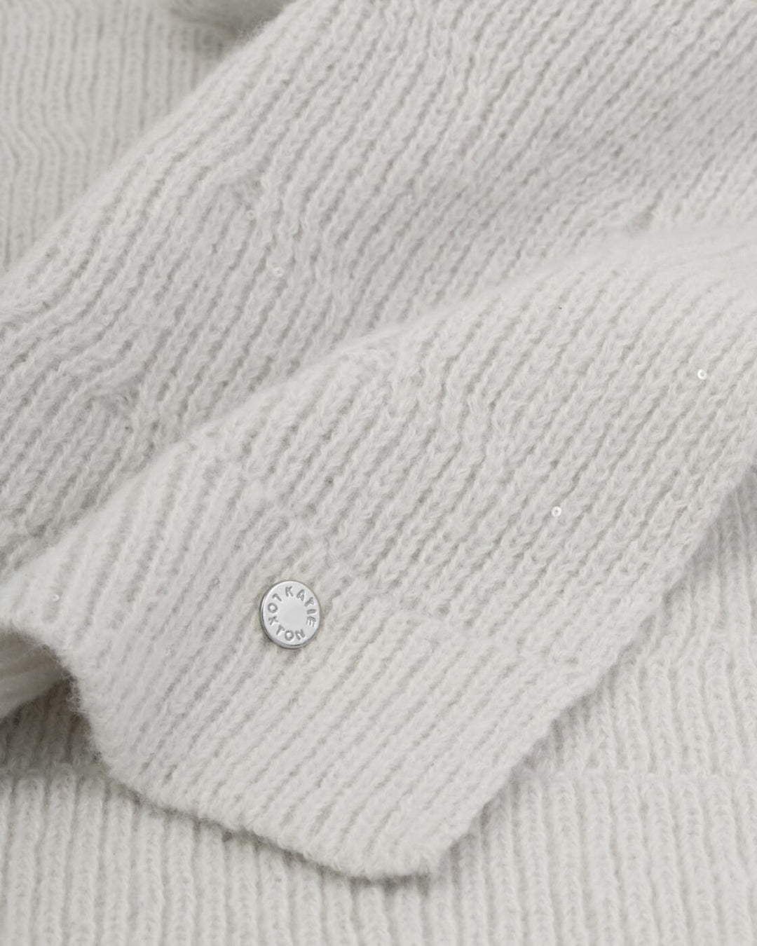 Katie Loxton Sequin Scarf Pale Grey
