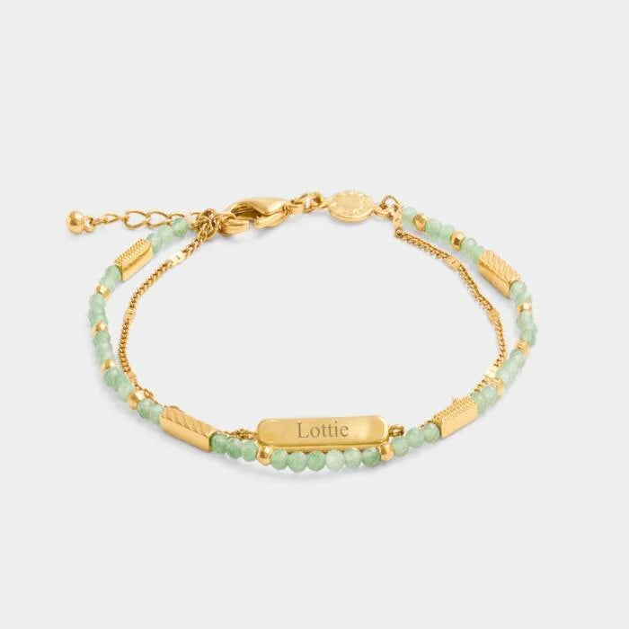 Katie Loxton Waterproof Birthstone Bracelet August Aventurine 18cm