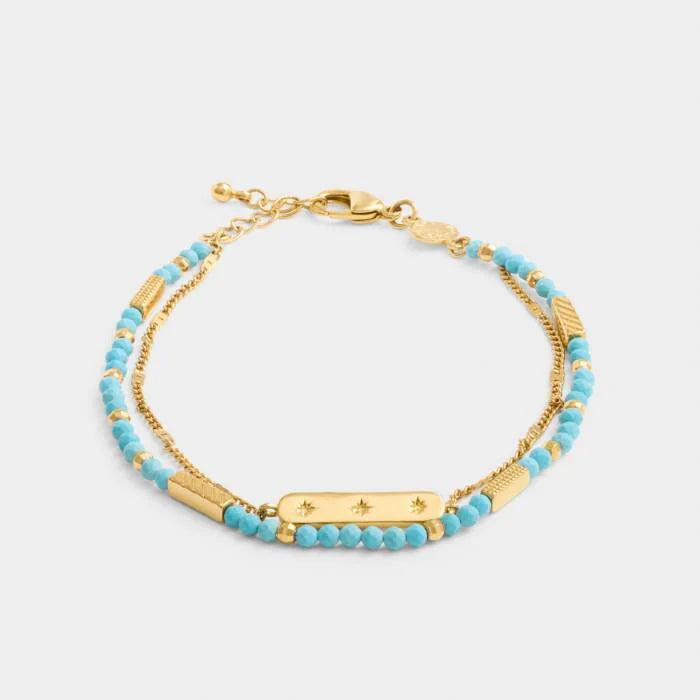 Katie Loxton Waterproof Birthstone Bracelet December Turquoise 18cm