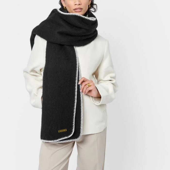 Katie Loxton Whipstitch Scarf Black