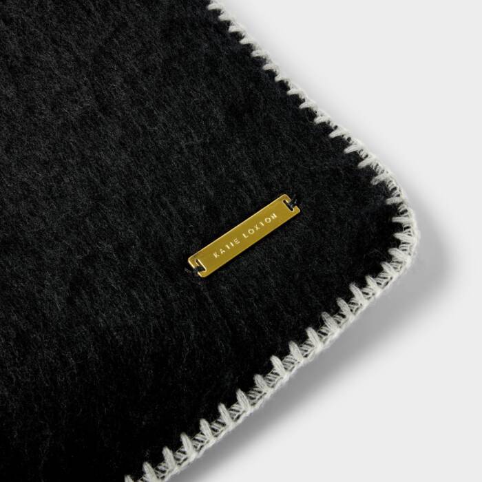 Katie Loxton Whipstitch Scarf Black