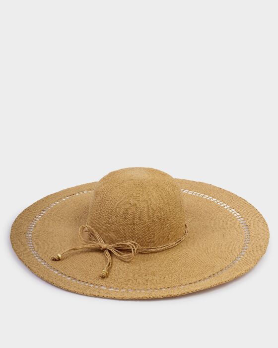 Katie Loxton Wide Brim Floppy Hat Natural One Size