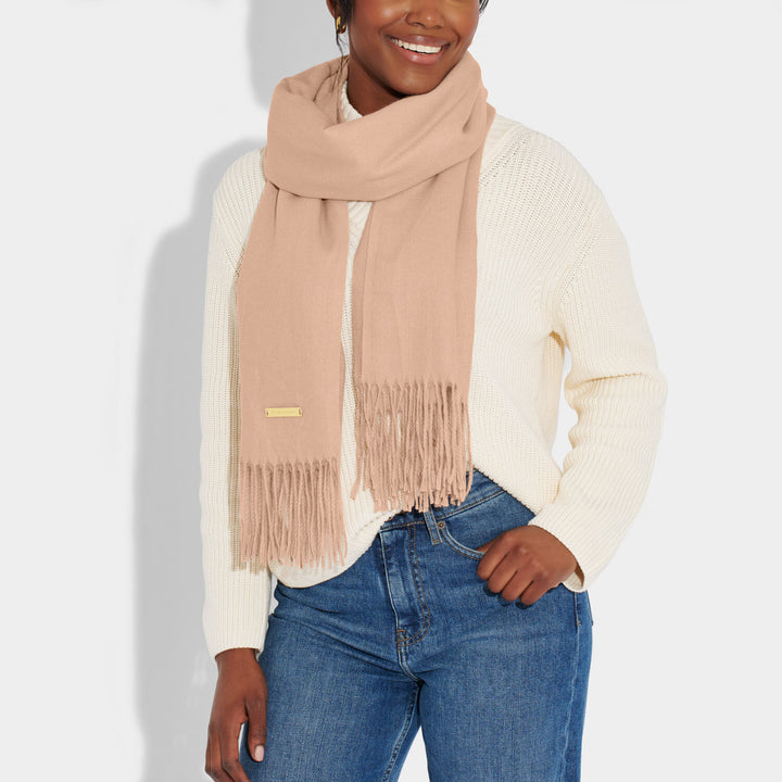Katie Loxton Blanket Scarf Dusty Pink