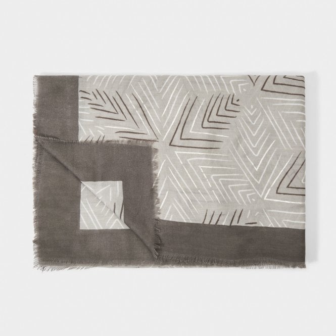 Katie Loxton Geometric Star Scarf Grey/Silver