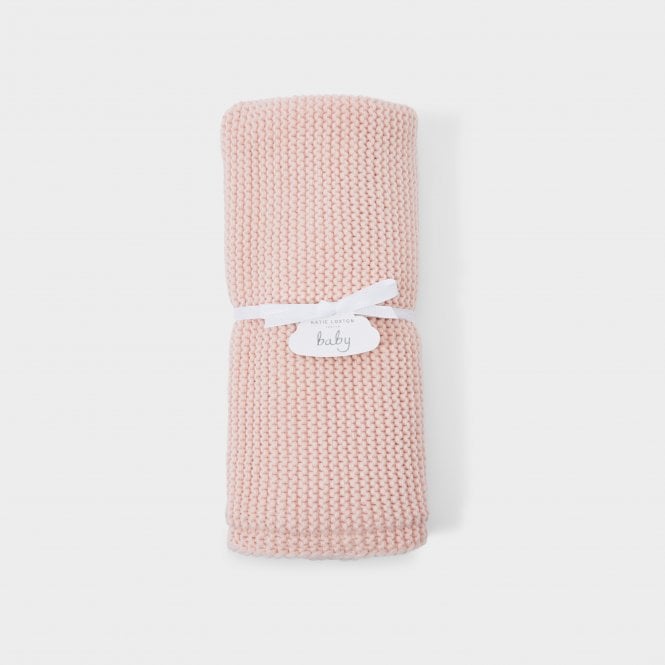 Katie Loxton Knitted Baby Blanket Pink